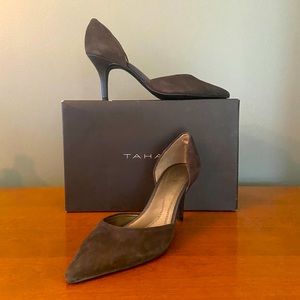 Charcoal grey Tahari Coco heels